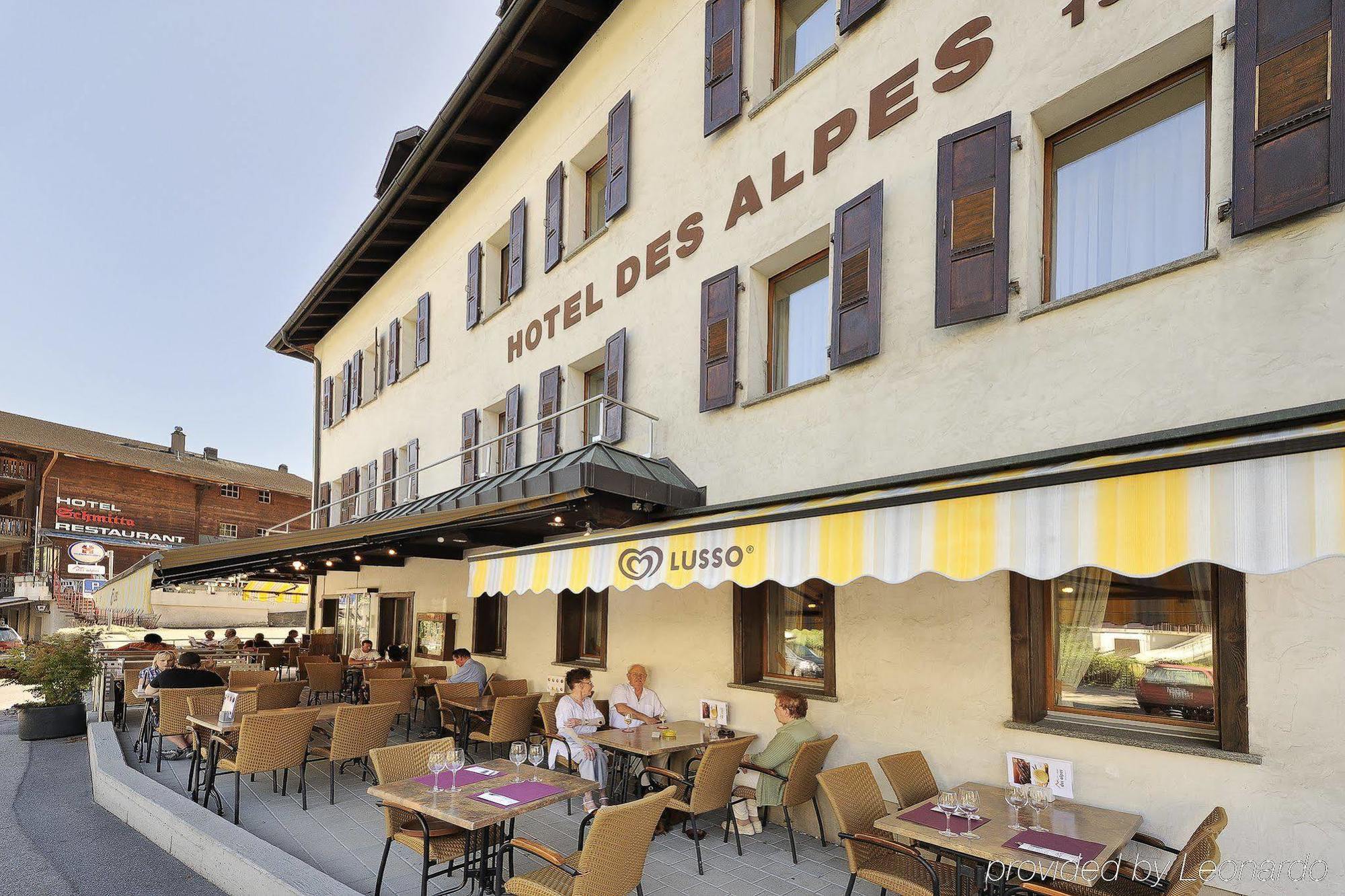 Boutique Und Bier Hotel Des Alpes Fiesch Exterior foto